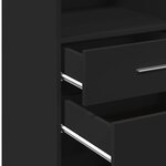 vidaXL Buffet haut noir 45x42 5x124 cm bois d'ingénierie