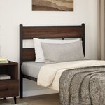 vidaXL Tête de lit chêne marron 100 cm acier et bois d'ingénierie