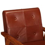 vidaXL Fauteuil marron cuir véritable