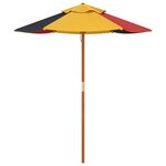 vidaXL Parasol de jardin pour enfants avec poteau en bois Ø120x140 cm
