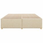 vidaXL Cadre de lit sans matelas crème 200x200 cm tissu
