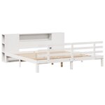 vidaXL Lit bibliothèque sans matelas blanc 180x200 cm bois pin massif