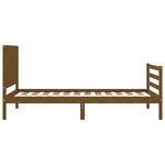 vidaXL Cadre de lit tête de lit marron miel 100x200 cm bois massif