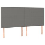 vidaXL Sommier à lattes de lit avec matelas Gris foncé 180x200cm Tissu