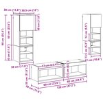 vidaXL ` Montage mural 6 Pièces Chêne artisanal Bois d'ingénierie