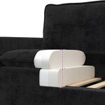 vidaXL Canapé Noir 76 x 81 x 87 5 cm Polyester
