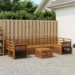 vidaXL Ensemble de canapés d'extérieur 8 Pièces Naturel