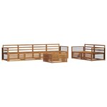 vidaXL Ensemble de canapés d'extérieur 7 Pièces Naturel