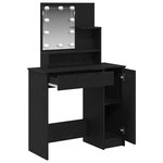 vidaXL Table de Toilette avec tiroir Chêne noir 86.5 x 35 x 136 cm