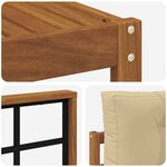 vidaXL Ensemble de canapés d'extérieur 9 Pièces Naturel et Beige