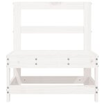 vidaXL Canapé central de jardin blanc bois de pin massif