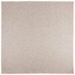 vidaXL Tapis de surface Carré HUARTE Crème 240 x 240 cm Polyester