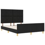 Cadre de lit vidaXL Noir 140x190 cm en tissu