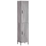 vidaXL Buffet haut Sonoma gris 34 5x34x180 cm Bois d'ingénierie
