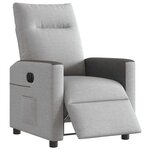 vidaXL Fauteuil inclinable électrique gris nuage tissu