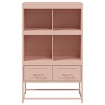 vidaXL Buffet haut rose 68 5x39x111 5 cm acier laminé à froid