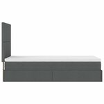 vidaXL Cadre de lit ottoman avec matelas gris foncé 90x190 cm tissu