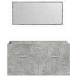 vidaXL Armoire de bain avec miroir gris béton bois d'ingénierie