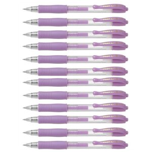 Stylo bille à encre gel G2 07 Pointe Moyenne Violet pastel x 12 PILOT