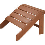 Tectake Lot de 2 chaises de jardin JANIS avec 2 repose-pieds JOPLIN et table KAMALA - marron