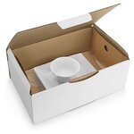 Boîte carton blanche avec calage film korrvu® 25 5x27x11 cm (lot de 50)
