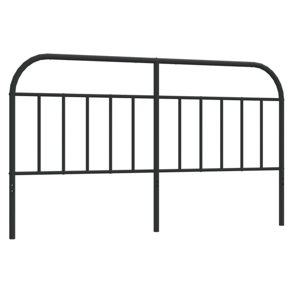 vidaXL Tête de lit métal noir 180 cm