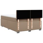 vidaXL Sommier à lattes de lit avec matelas Cappuccino 160x200 cm