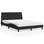 vidaXL Cadre de lit sans matelas Hanko noir 140x200 cm velours