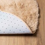 vidaXL Tapis shaggy à poils longs NAVARRA beige 240x240 cm polyester