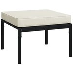 vidaXL Salon de jardin 9 Pièces avec coussins sable acier