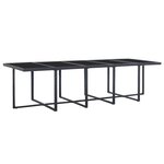 Salon de jardin meuble d'extérieur ensemble de mobilier 15 pièces avec coussins résine tressée noir 02_0015875