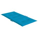 vidaXL Coussins de chaise de jardin à dossier bas lot de 4 bleu