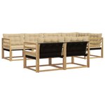 vidaXL Ensemble de canapés d'extérieur 7 pc Blanc et Beige