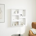 vidaXL Armoire murale blanc 80x15x80 cm bois d'ingénierie