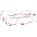 vidaXL Cadre de lit d'angle Gris clair 100 x 200 cm Velours