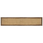 vidaXL Tapis de surface Gris 60 x 400 cm Jute