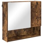 vidaXL Armoire Miroir Chêne fumé 59 x 17 x 55 cm Bois d'ingénierie