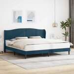 vidaXL Cadre de lit avec tête de lit Bleu 200 x 200 cm Velours