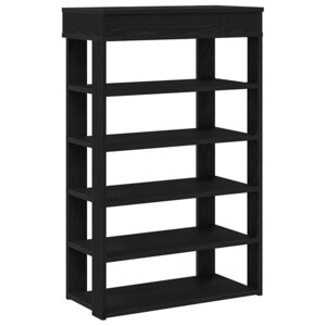 vidaXL Étagère à chaussures noir 60x30x98 cm bois d'ingénierie