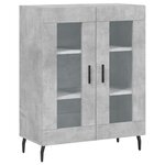 vidaXL Buffet gris béton 69 5x34x90 cm bois d'ingénierie