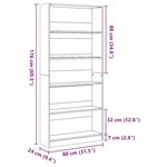 vidaXL Bibliothèque blanc brillant 80x24x176 cm bois d'ingénierie