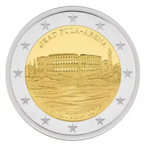2 euros commémorative Croatie 2025 - L'Arène de Pula.