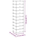 vidaXL Armoire à chaussures avec 10 compartiments Blanc