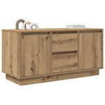vidaXL Meuble TV avec éclairages LED chêne artisanal 100x41x50 cm