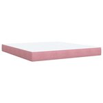 vidaXL Sommier à lattes de lit avec matelas Rose 180x200 cm Velours