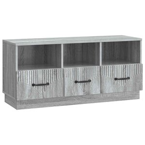 vidaXL Meuble TV Sonoma gris 102 x 34 5 x 47 cm Bois d'ingénierie