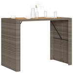 vidaXL Table de jardin avec dessus en bois d'acacia gris 145x80x110 cm