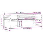 vidaXL Cadre de lit pour enfants blanc 80x200 cm bois de pin massif