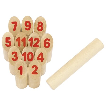 Jeu en bois Molkky de vikings Number Kubb - Goki