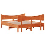 vidaXL Cadre de lit sans matelas cire marron 150x200cm bois pin massif